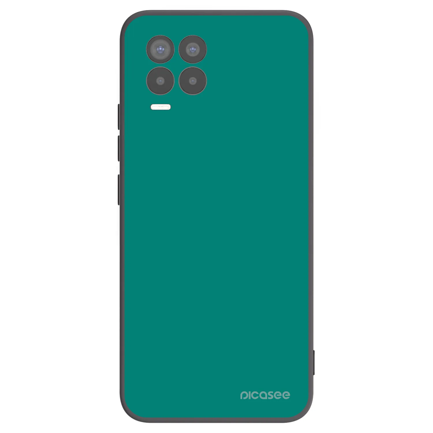 Picasee fekete szilikon tok az alábbi mobiltelefonokra Realme 8 Pro - Emerald Mist