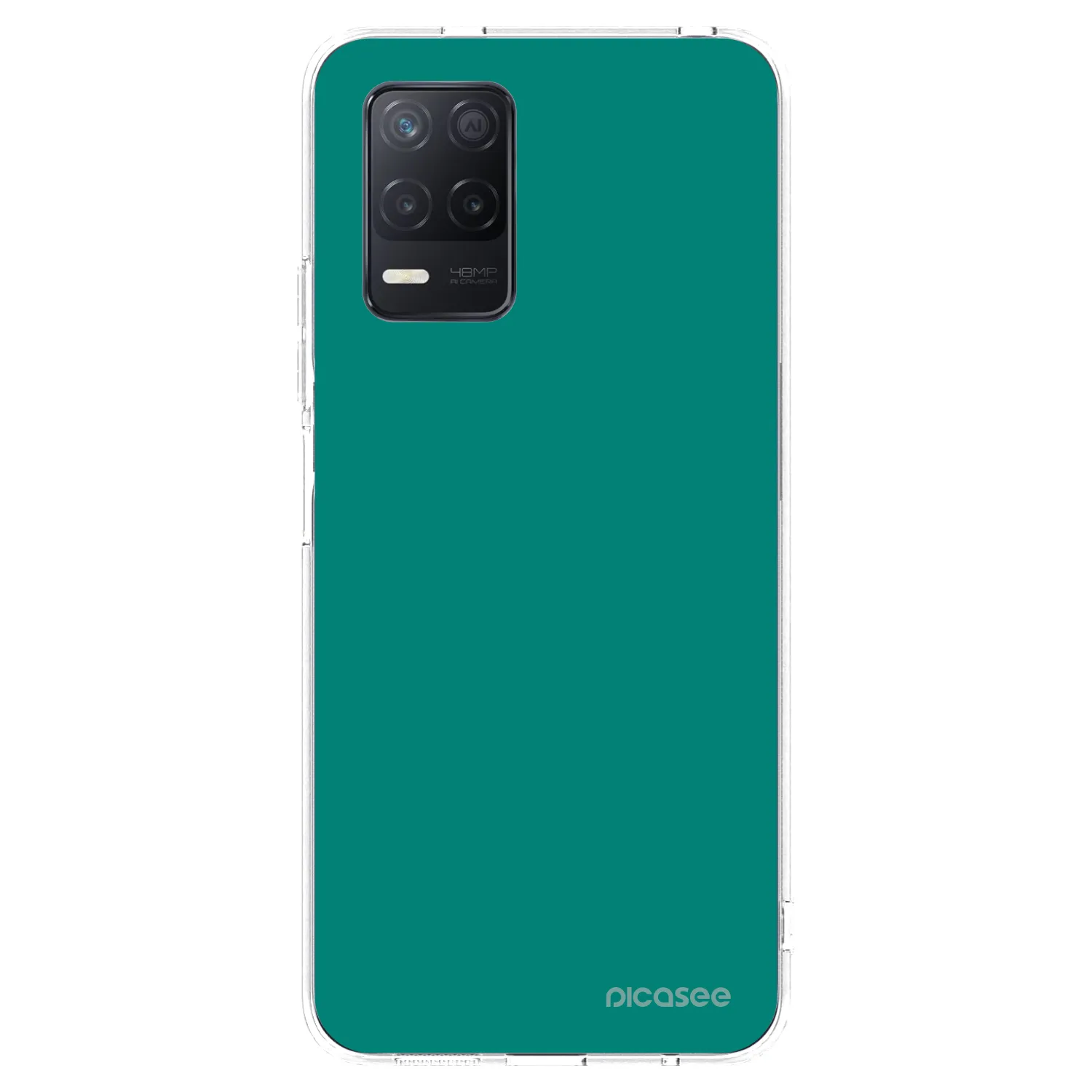 Picasee átlátszó szilikon tok az alábbi mobiltelefonokra Realme 8 5G - Emerald Mist