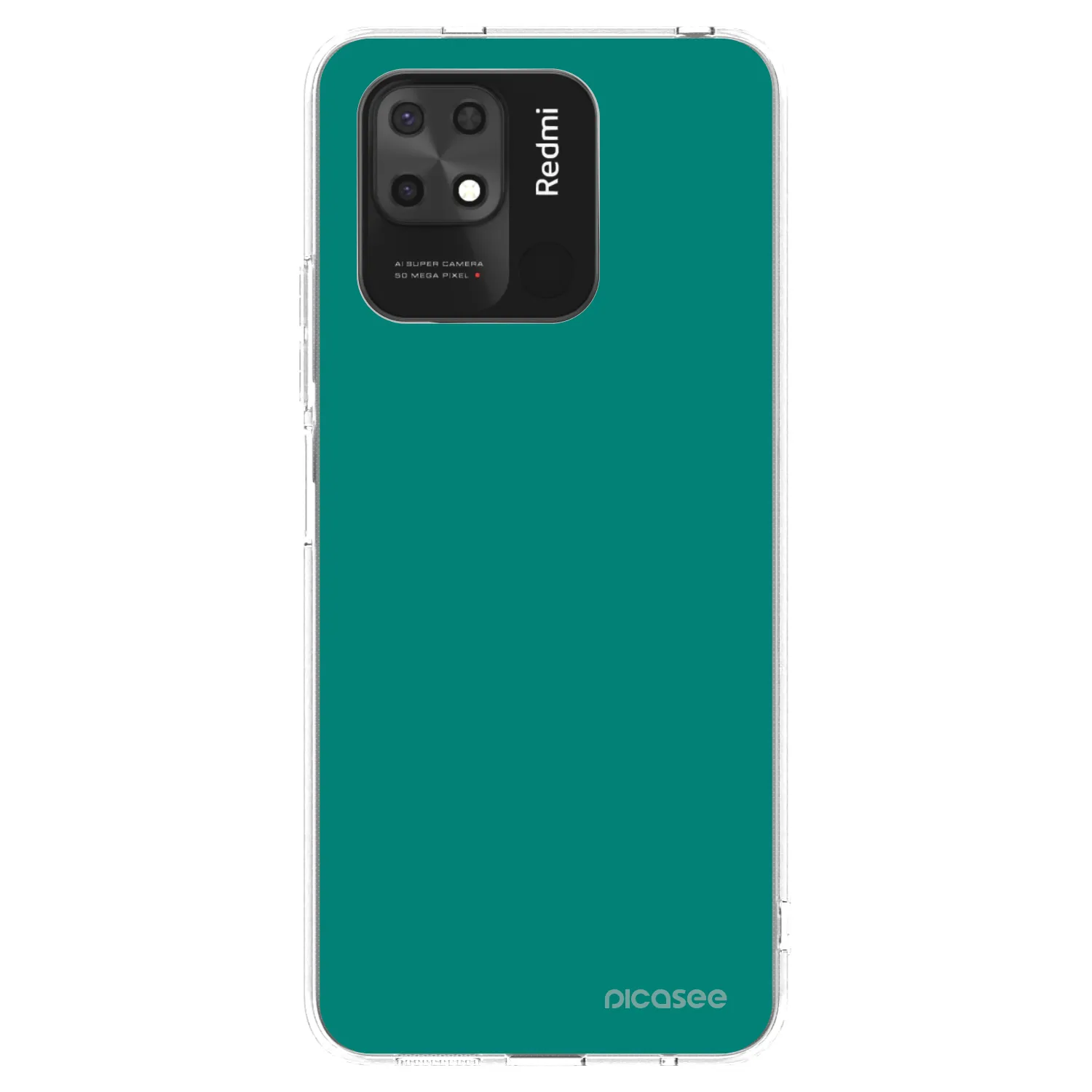 Picasee átlátszó szilikon tok az alábbi mobiltelefonokra Xiaomi Redmi 10C - Emerald Mist