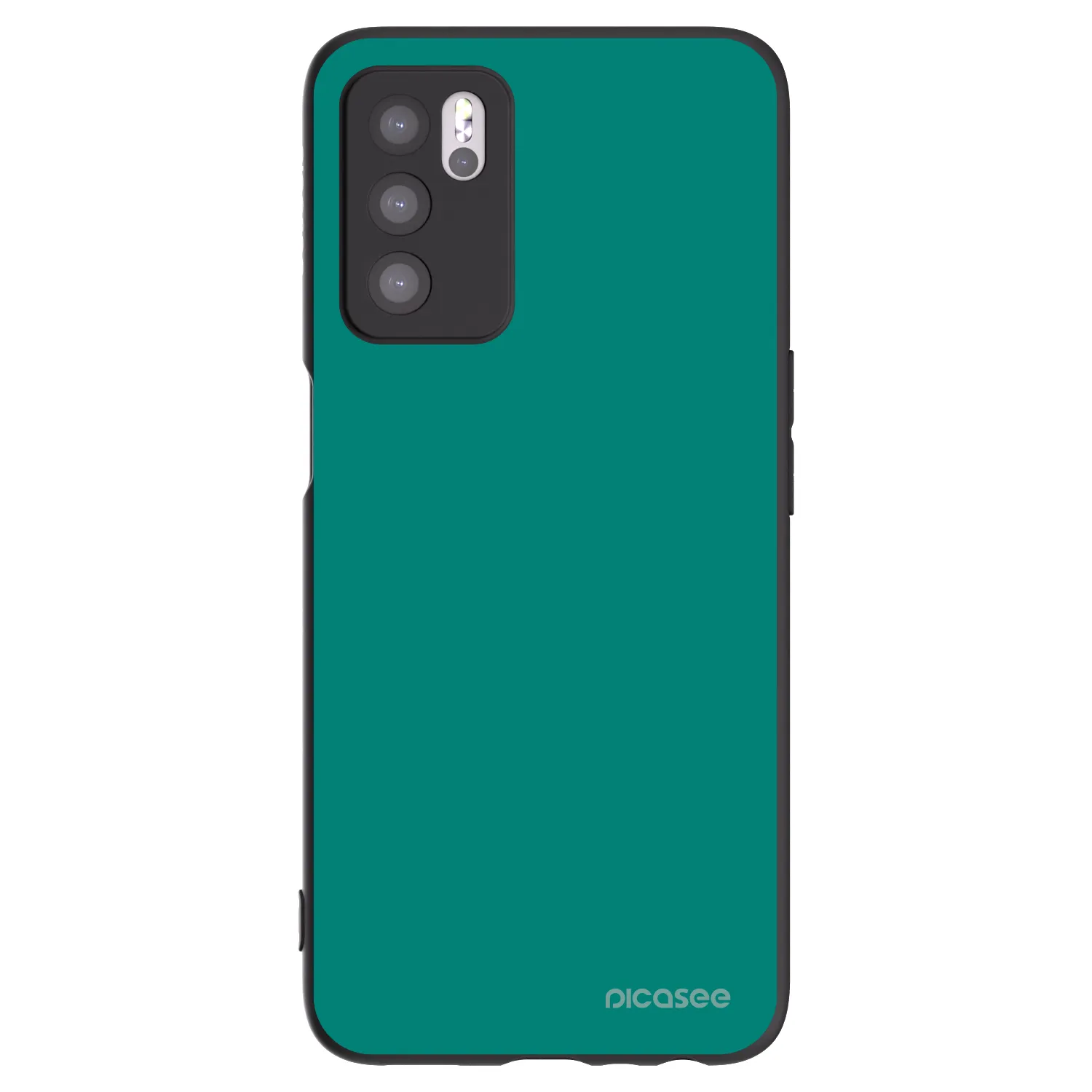 Picasee fekete szilikon tok az alábbi mobiltelefonokra OPPO A16s - Emerald Mist