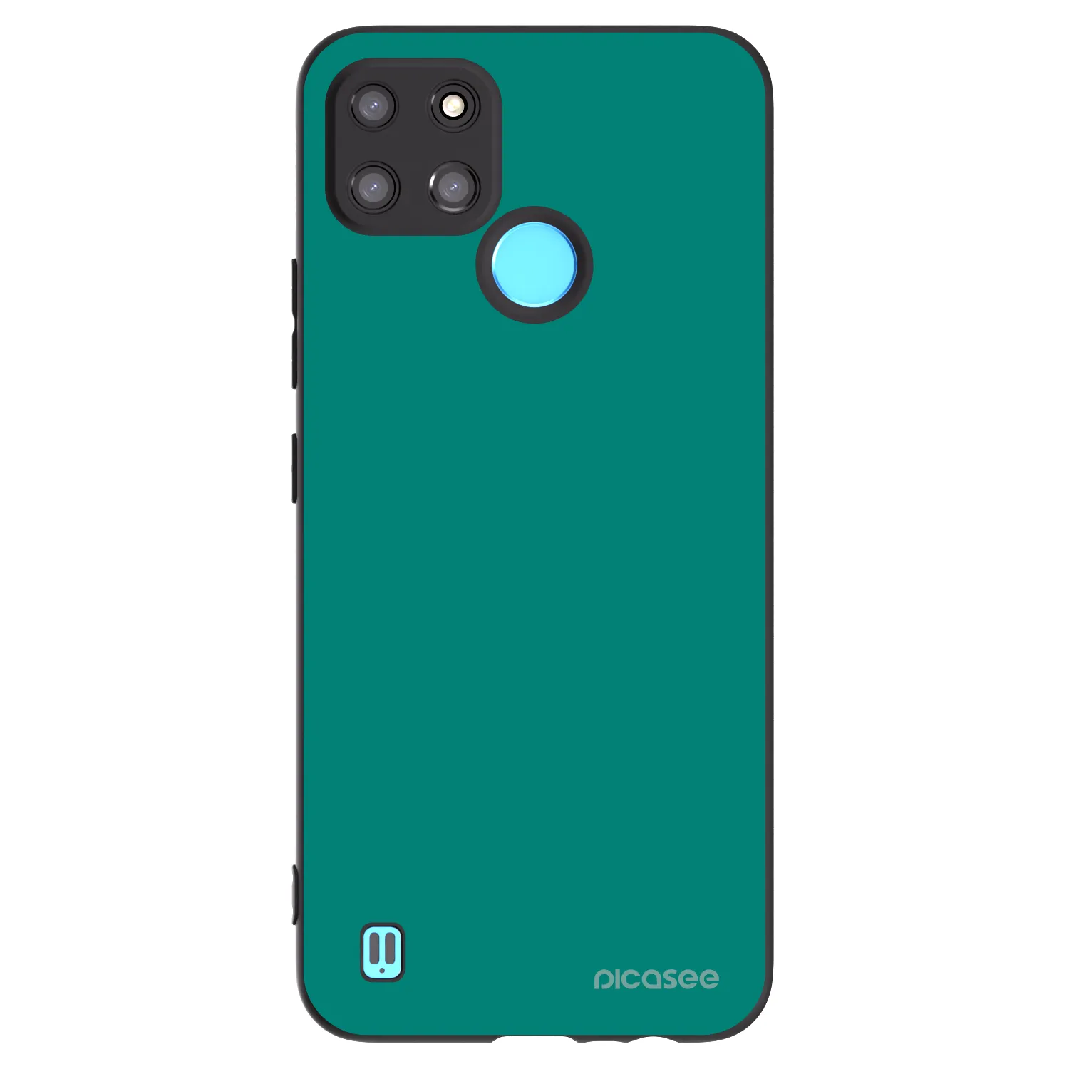 Picasee fekete szilikon tok az alábbi mobiltelefonokra Realme C21Y - Emerald Mist