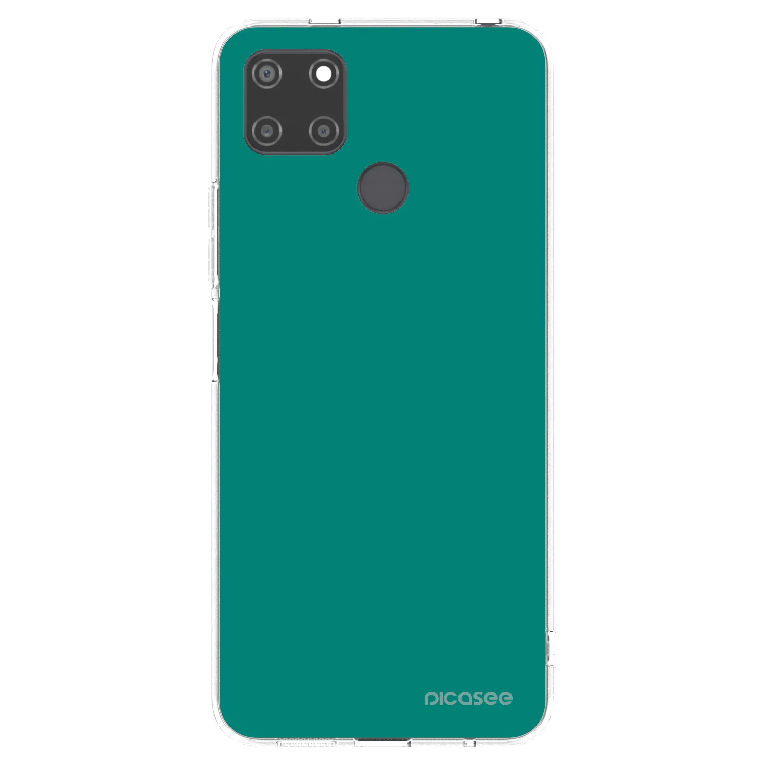 Picasee átlátszó szilikon tok az alábbi mobiltelefonokra Realme C21Y - Emerald Mist