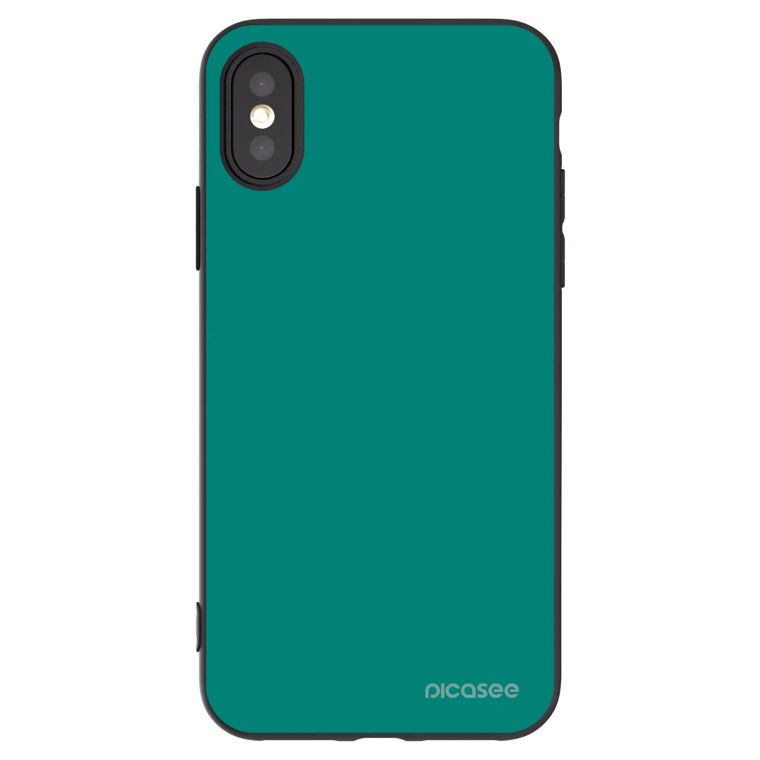 Picasee fekete szilikon tok az alábbi mobiltelefonokra Apple iPhone X/XS - Emerald Mist