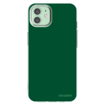 Picasee átlátszó szilikon tok az alábbi mobiltelefonokra Apple iPhone 12 - Green Gleam