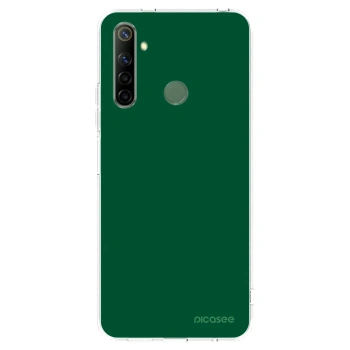 Picasee átlátszó szilikon tok az alábbi mobiltelefonokra Realme 6i - Green Gleam