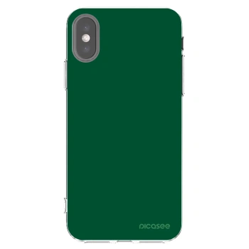 Picasee átlátszó szilikon tok az alábbi mobiltelefonokra Apple iPhone X/XS - Green Gleam