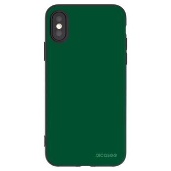 Picasee fekete szilikon tok az alábbi mobiltelefonokra Apple iPhone X/XS - Green Gleam