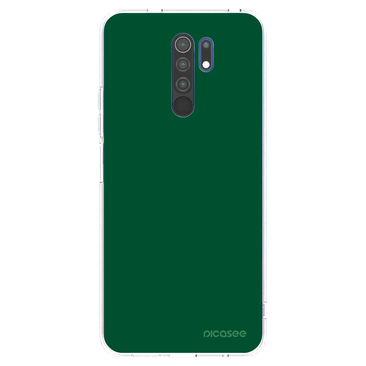 Picasee átlátszó szilikon tok az alábbi mobiltelefonokra Xiaomi Redmi 9 - Green Gleam