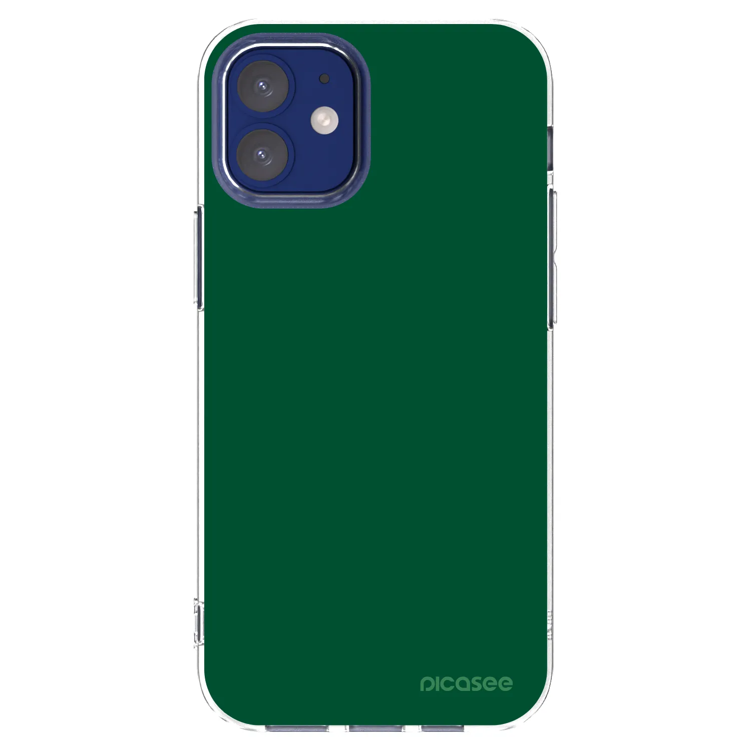 Picasee átlátszó szilikon tok az alábbi mobiltelefonokra Apple iPhone 12 mini - Green Gleam