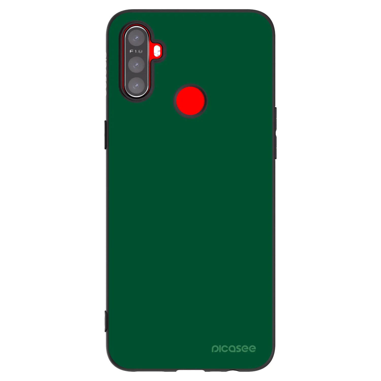 Picasee fekete szilikon tok az alábbi mobiltelefonokra Realme C3 - Green Gleam