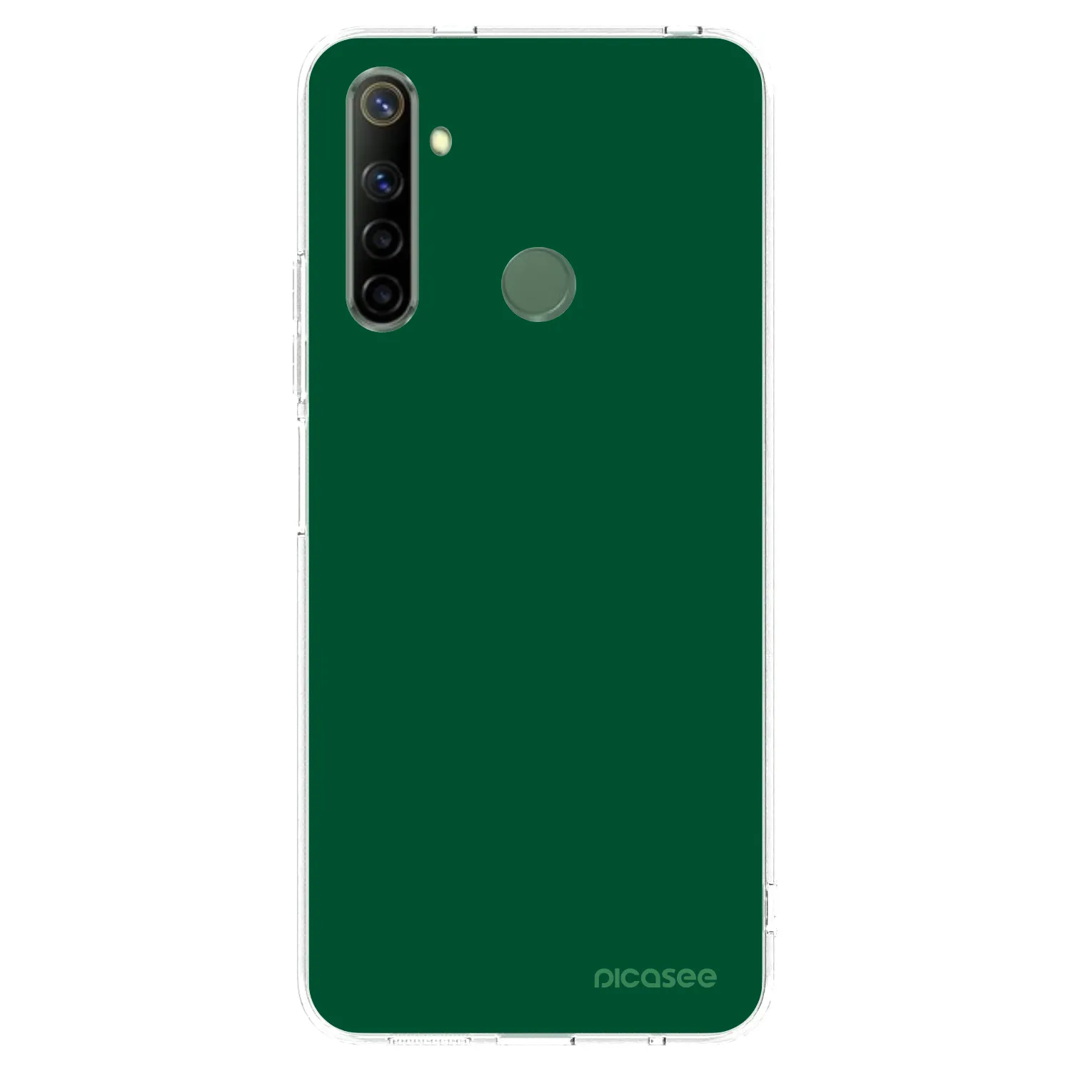 Picasee átlátszó szilikon tok az alábbi mobiltelefonokra Realme 6i - Green Gleam