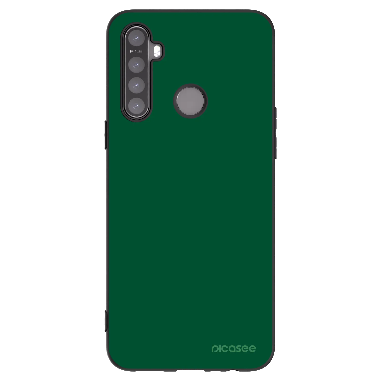Picasee fekete szilikon tok az alábbi mobiltelefonokra Realme 6i - Green Gleam