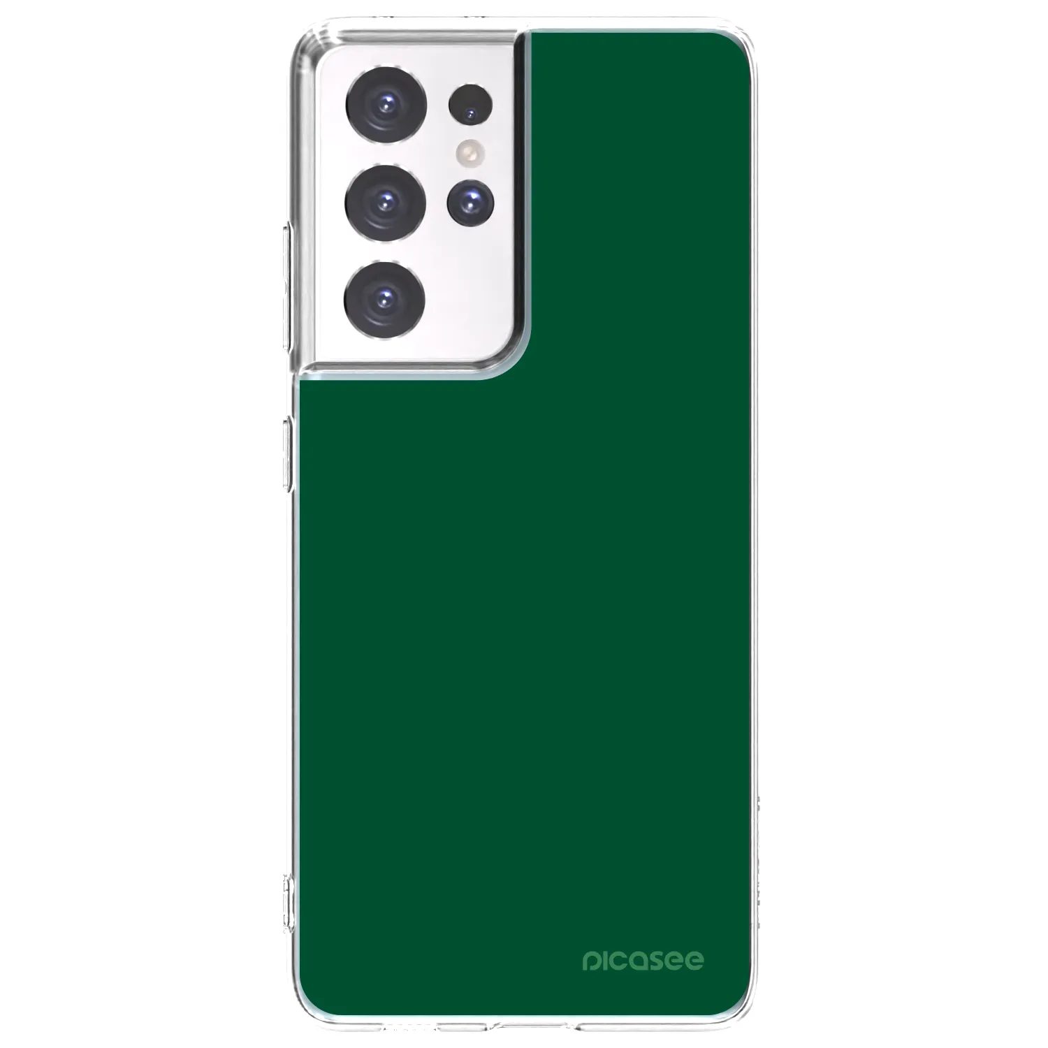Picasee átlátszó szilikon tok az alábbi mobiltelefonokra Samsung Galaxy S21 Ultra 5G G998B - Green Gleam