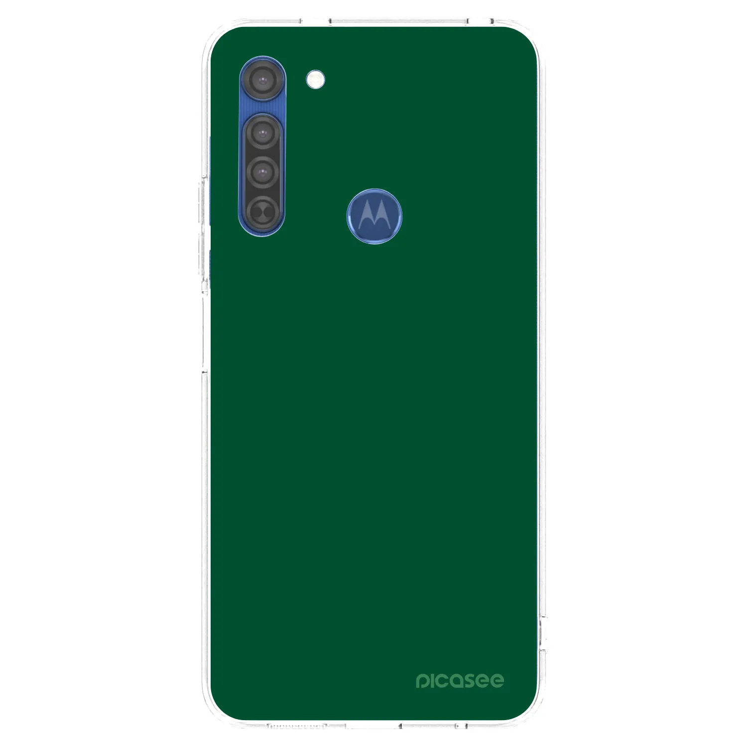 Picasee átlátszó szilikon tok az alábbi mobiltelefonokra Motorola Moto G8 - Green Gleam