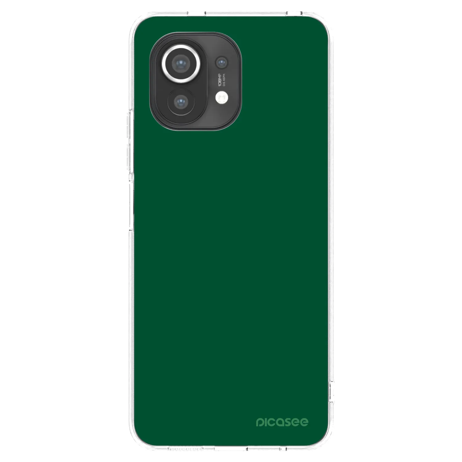 Picasee átlátszó szilikon tok az alábbi mobiltelefonokra Xiaomi Mi 11 - Green Gleam