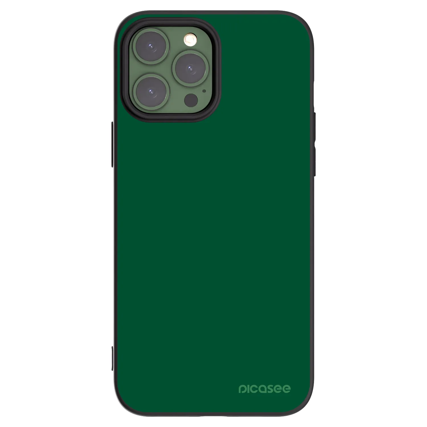 Picasee fekete szilikon tok az alábbi mobiltelefonokra Apple iPhone 13 Pro Max - Green Gleam