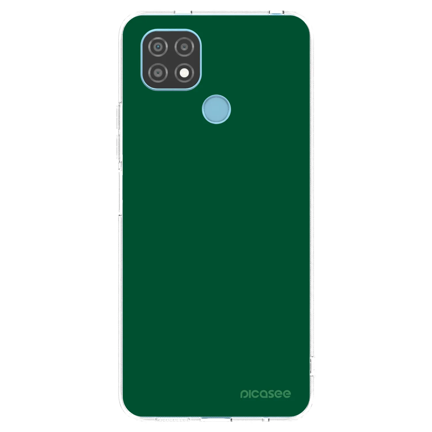 Picasee átlátszó szilikon tok az alábbi mobiltelefonokra Realme C21 - Green Gleam