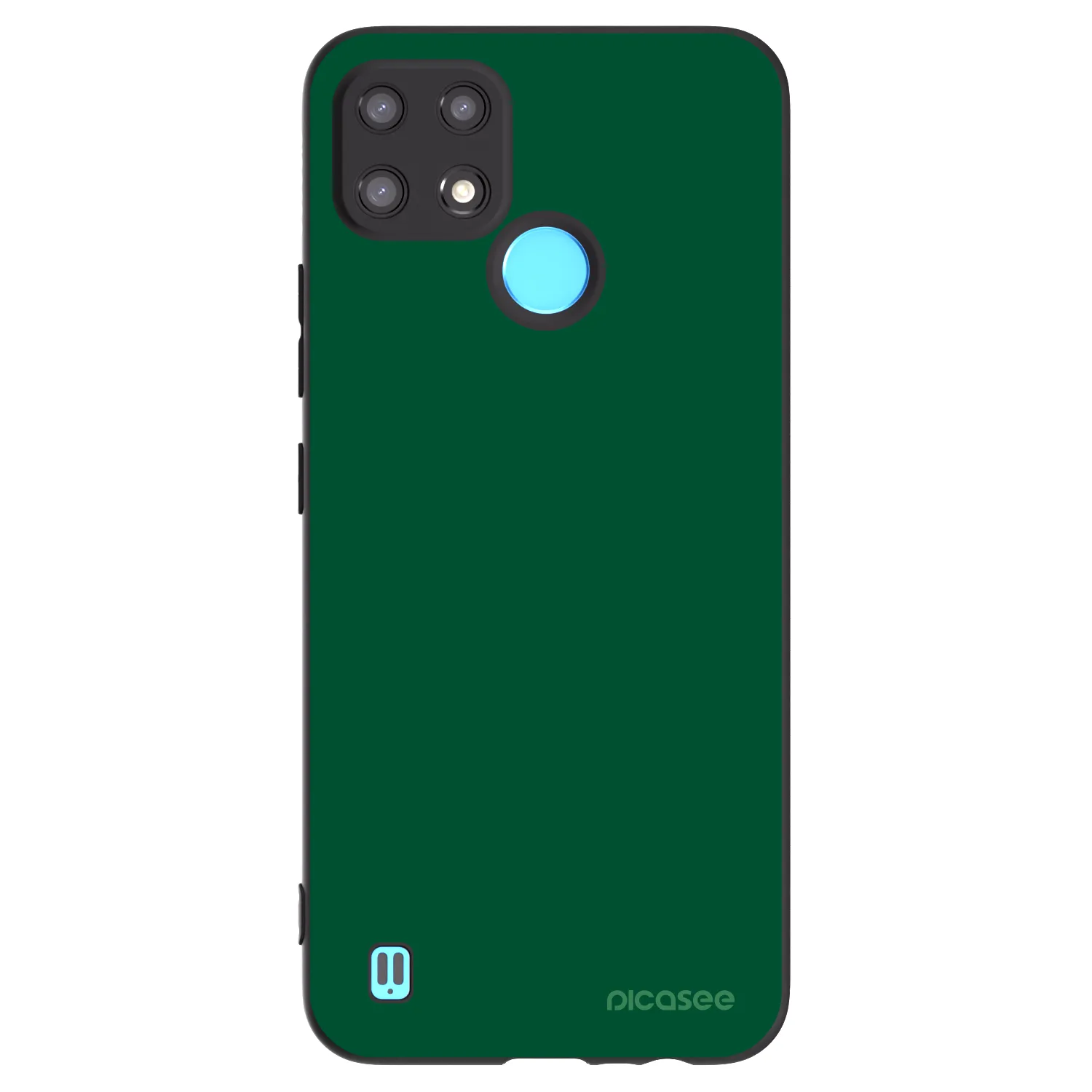 Picasee fekete szilikon tok az alábbi mobiltelefonokra Realme C21 - Green Gleam