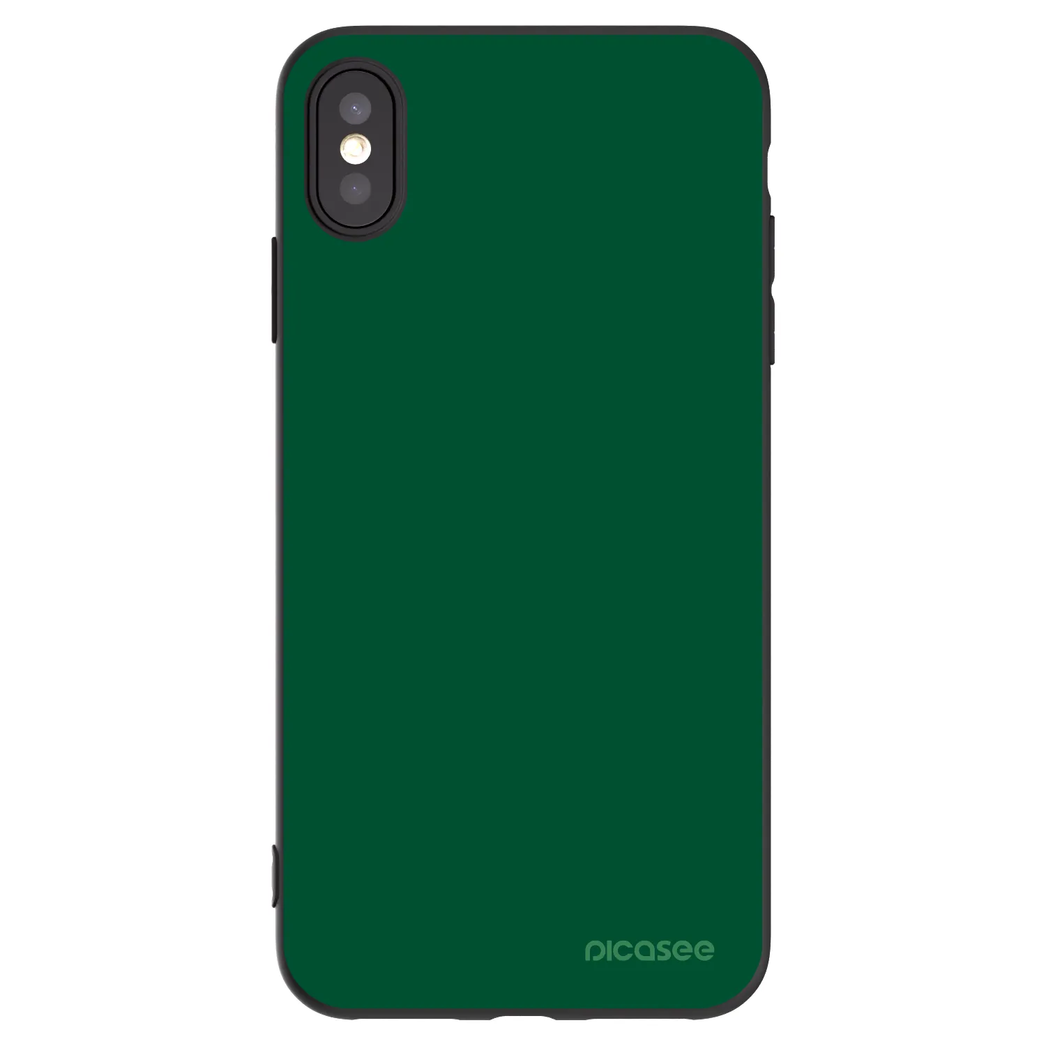 Picasee fekete szilikon tok az alábbi mobiltelefonokra Apple iPhone XS Max - Green Gleam