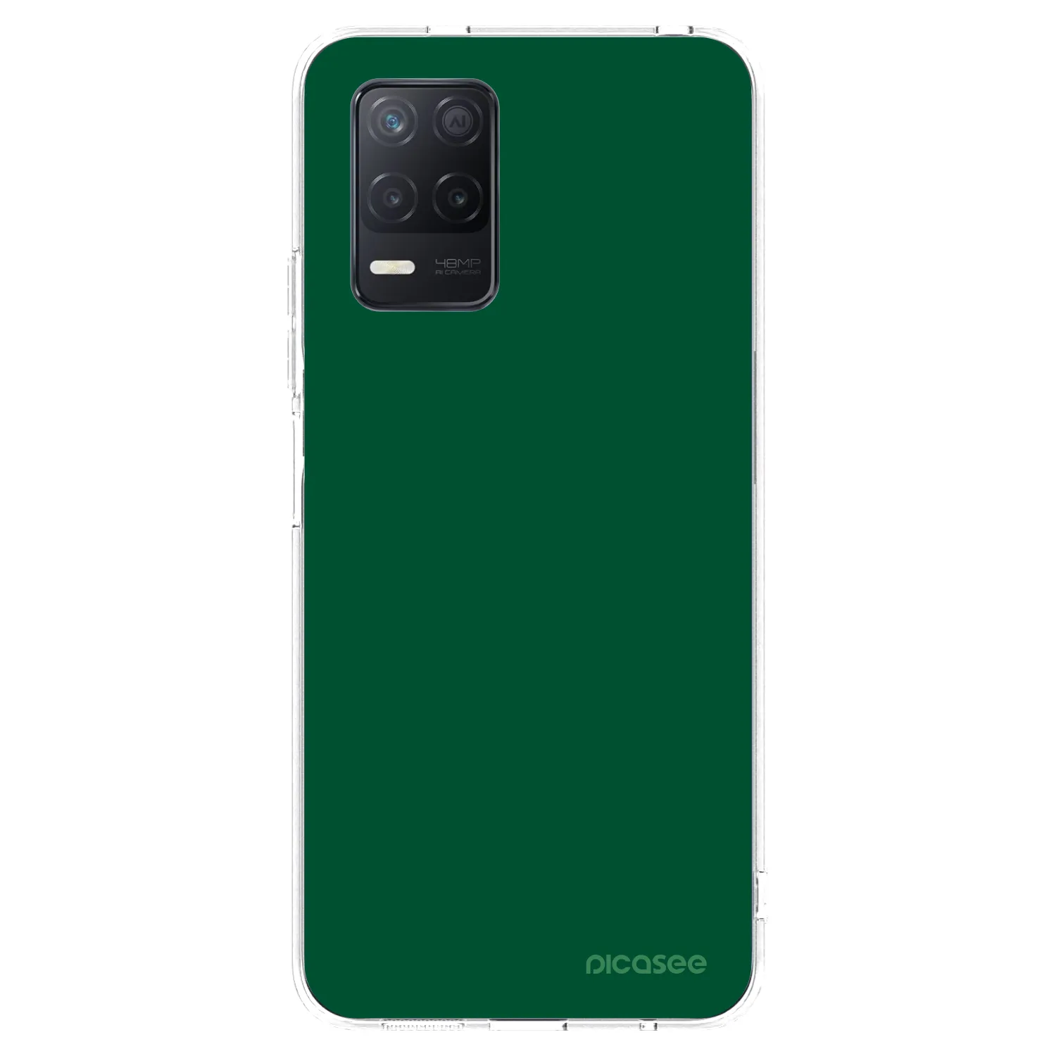 Picasee átlátszó szilikon tok az alábbi mobiltelefonokra Realme 8 5G - Green Gleam