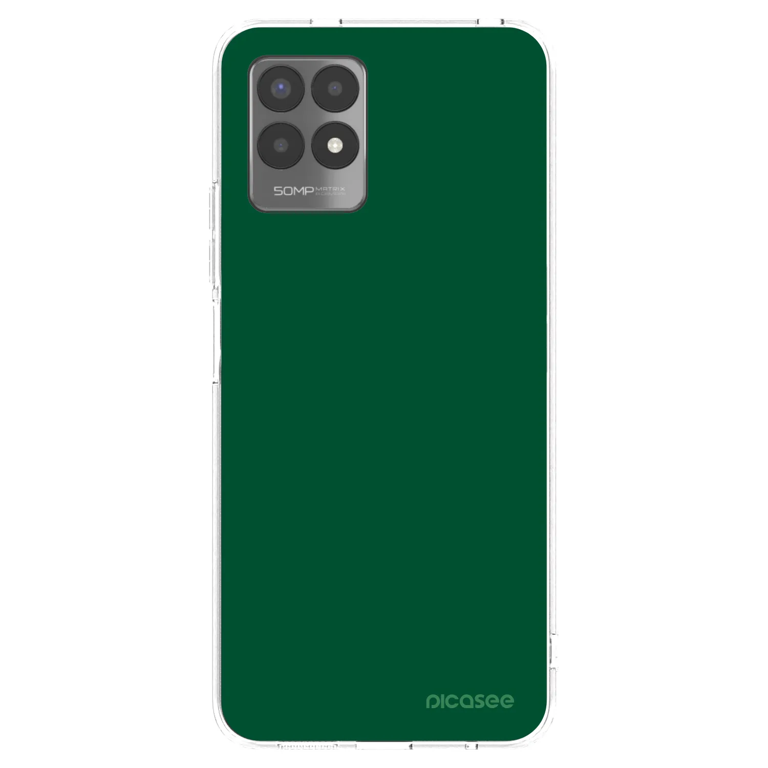 Picasee átlátszó szilikon tok az alábbi mobiltelefonokra Realme 8i - Green Gleam