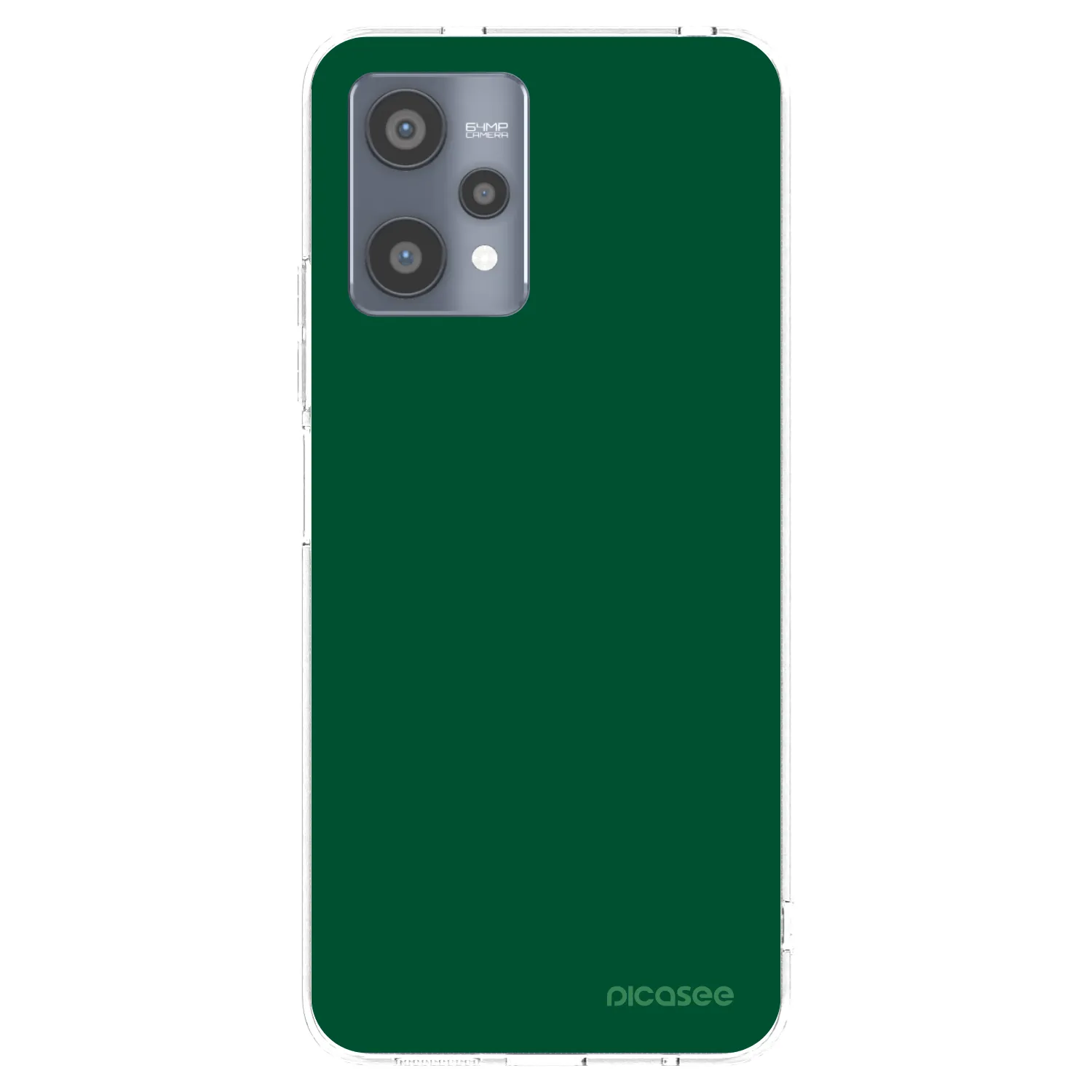 Picasee átlátszó szilikon tok az alábbi mobiltelefonokra Realme 9 Pro 5G - Green Gleam