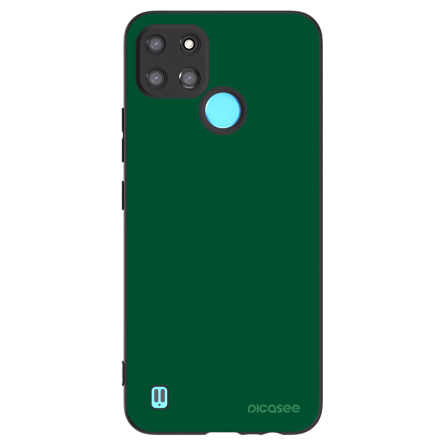 Picasee fekete szilikon tok az alábbi mobiltelefonokra Realme C21Y - Green Gleam