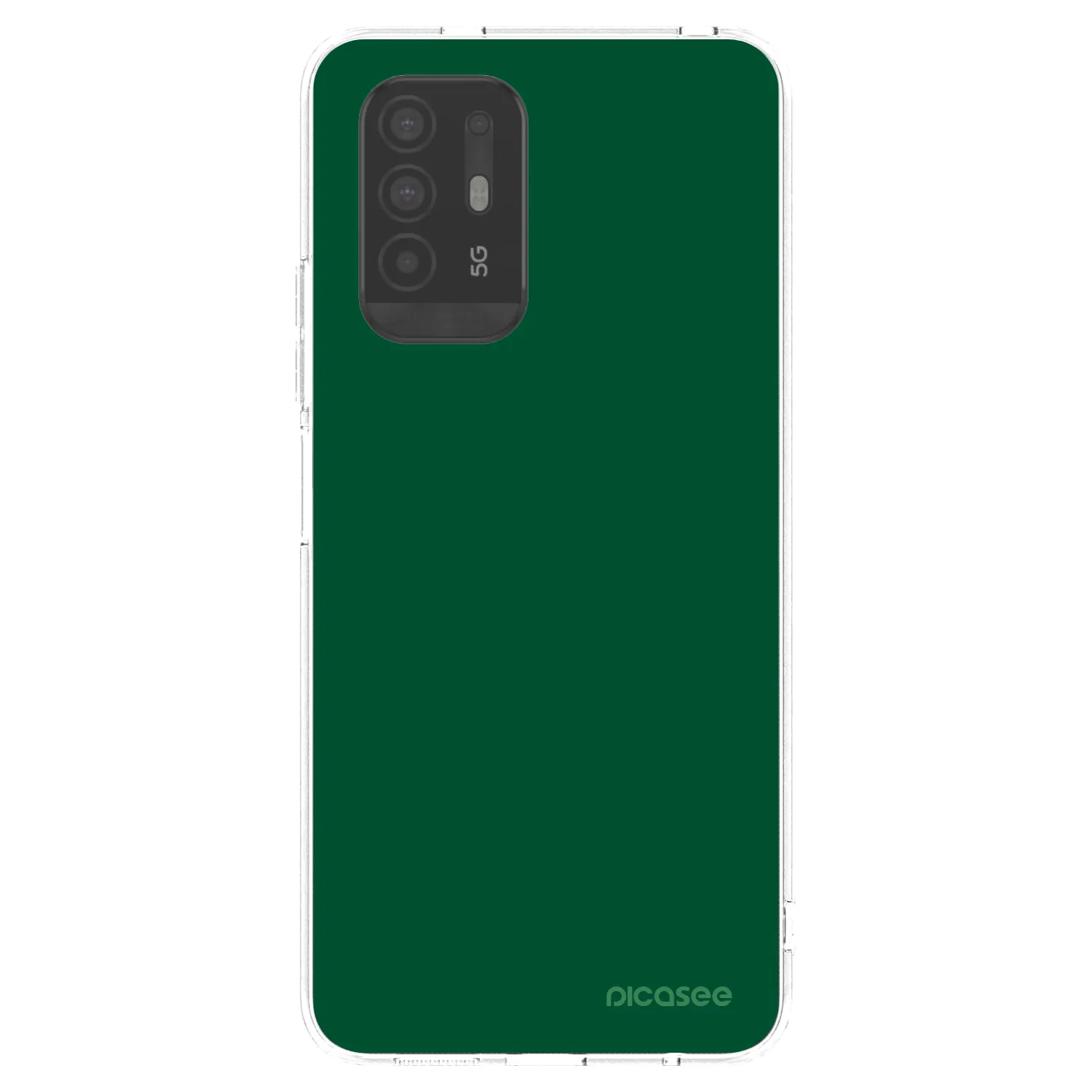 Picasee átlátszó szilikon tok az alábbi mobiltelefonokra OPPO A94 5G - Green Gleam