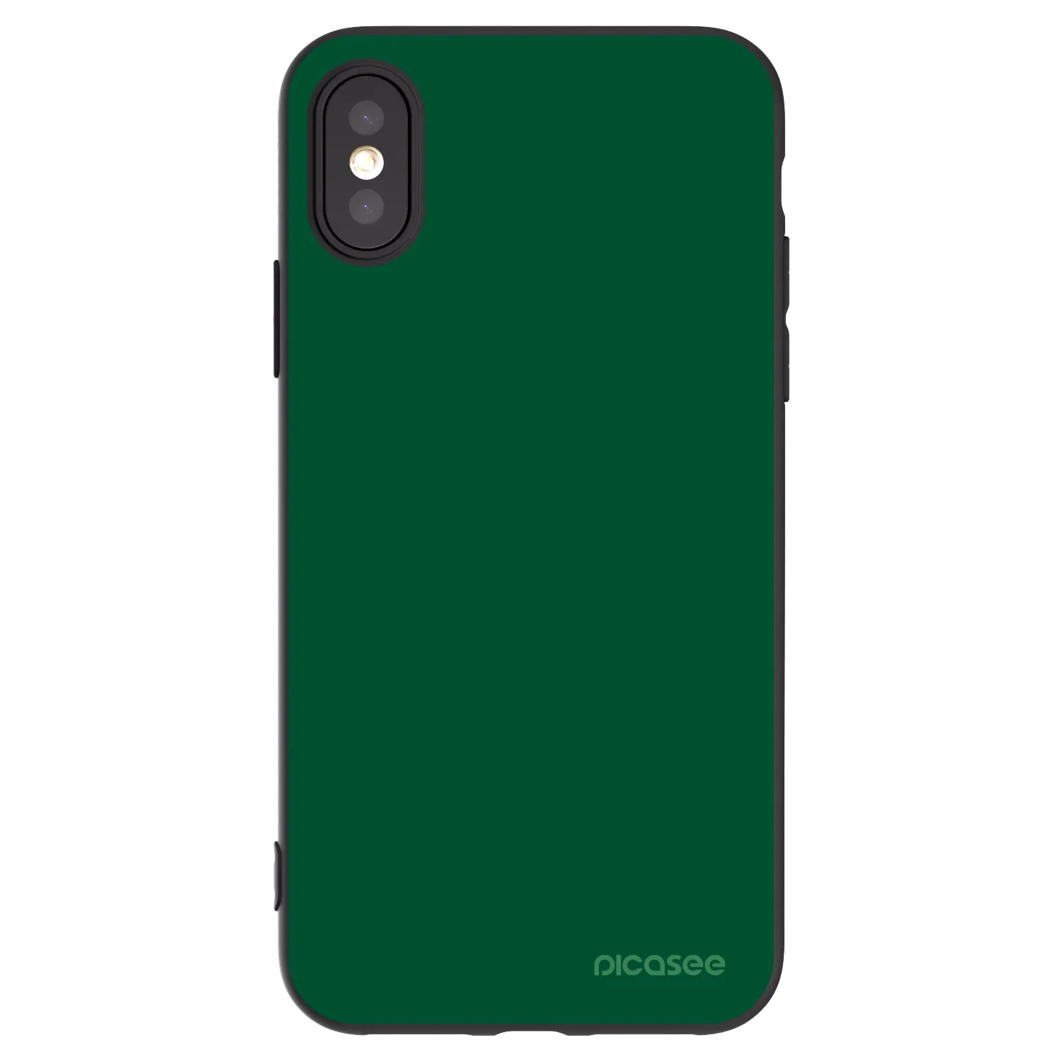 Picasee fekete szilikon tok az alábbi mobiltelefonokra Apple iPhone X/XS - Green Gleam