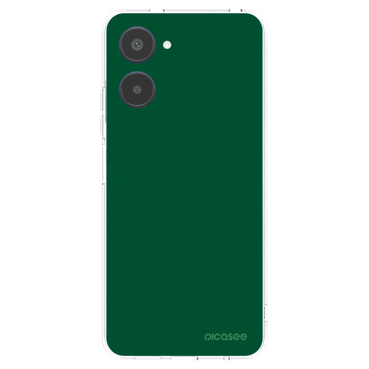 Picasee átlátszó szilikon tok az alábbi mobiltelefonokra Realme 10 4G - Green Gleam