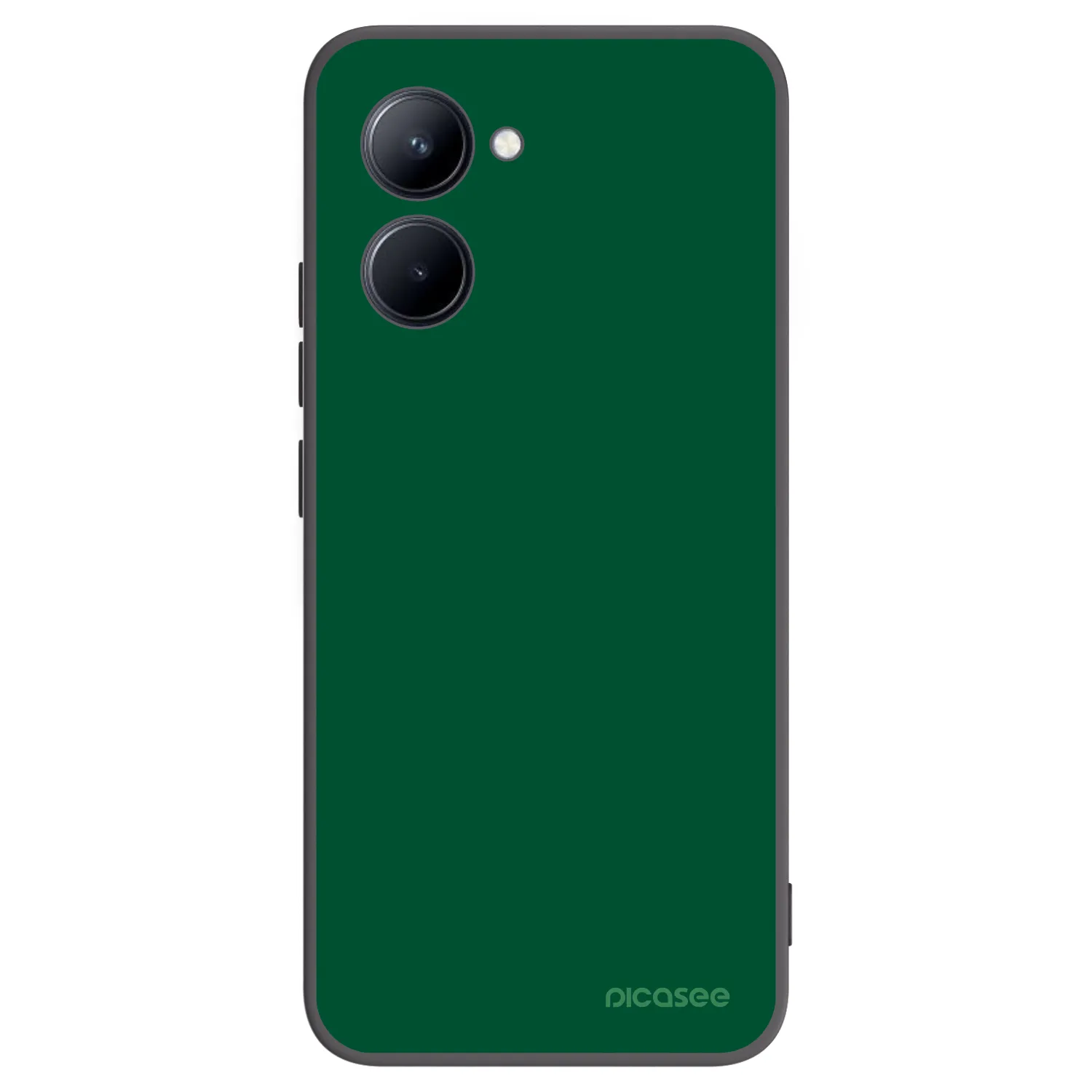 Picasee fekete szilikon tok az alábbi mobiltelefonokra Realme C33 (2023) - Green Gleam