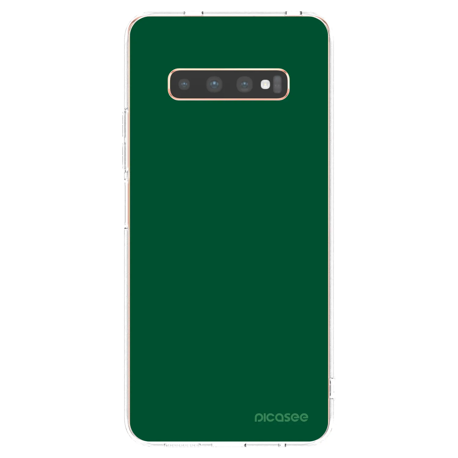 Picasee átlátszó szilikon tok az alábbi mobiltelefonokra Samsung Galaxy S10 Plus G975 - Green Gleam