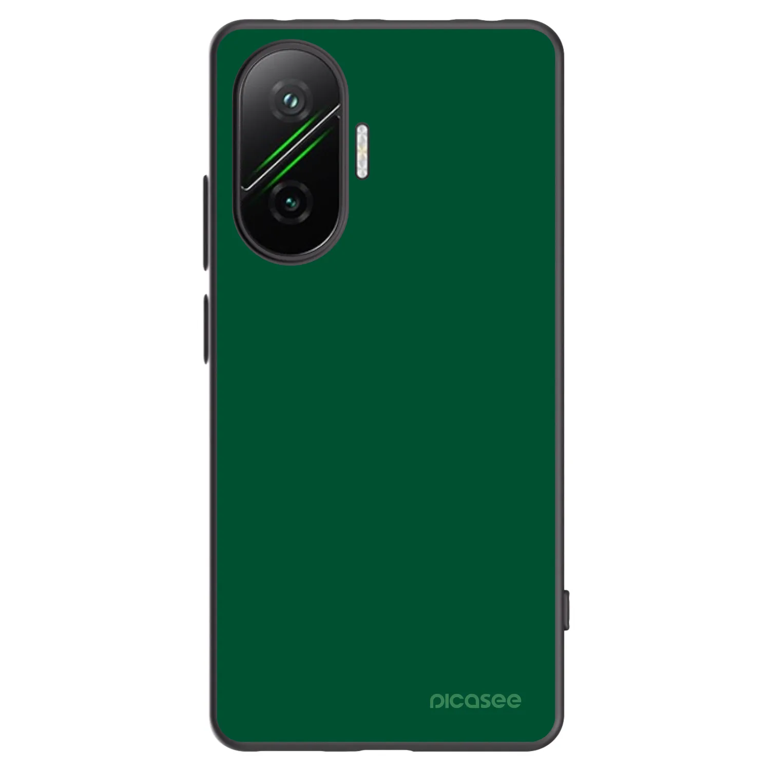 Picasee fekete szilikon tok az alábbi mobiltelefonokra Xiaomi Poco F7 Pro 5G - Green Gleam