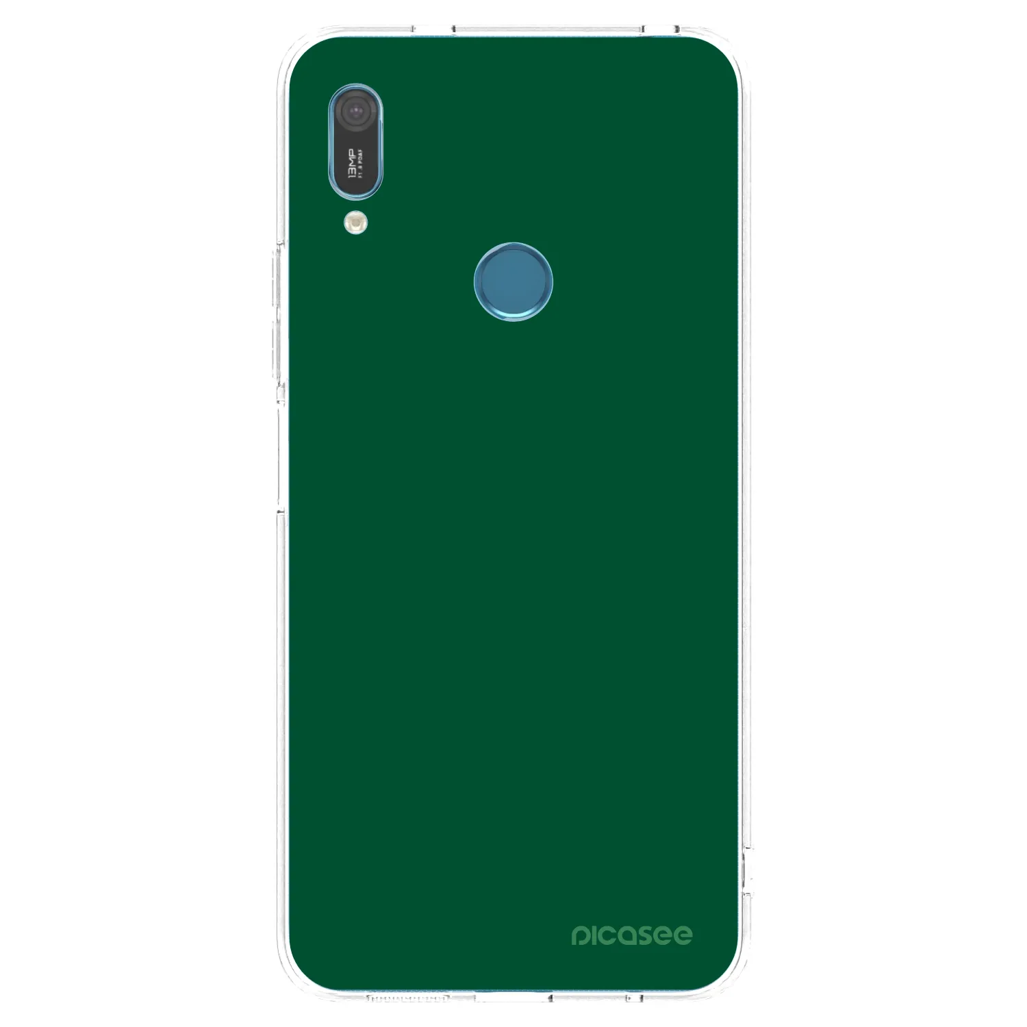 Picasee átlátszó szilikon tok az alábbi mobiltelefonokra Huawei Y6 2019 - Green Gleam