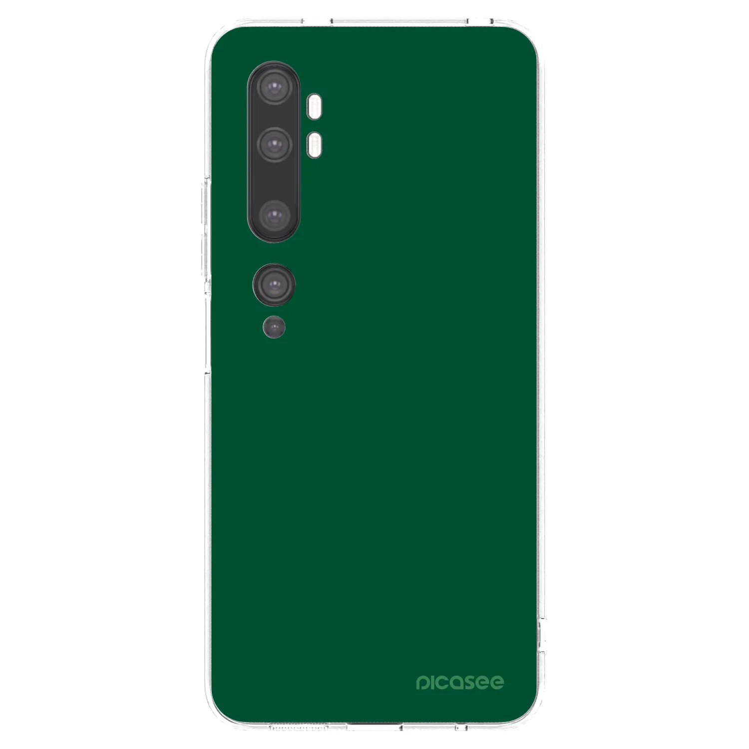 Picasee átlátszó szilikon tok az alábbi mobiltelefonokra Xiaomi Mi Note 10 (Pro) - Green Gleam