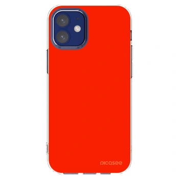 Picasee átlátszó szilikon tok az alábbi mobiltelefonokra Apple iPhone 12 mini - Maranello Red