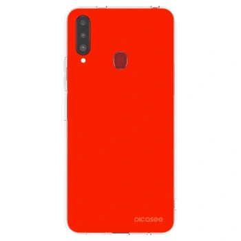 Picasee átlátszó szilikon tok az alábbi mobiltelefonokra Samsung Galaxy A20s - Maranello Red