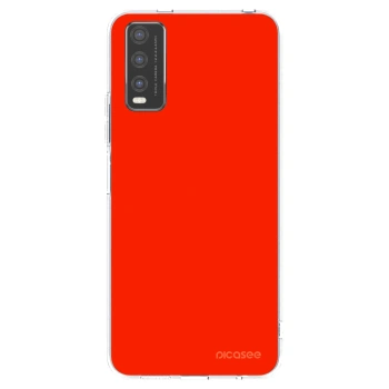 Picasee átlátszó szilikon tok az alábbi mobiltelefonokra Vivo Y20s - Maranello Red