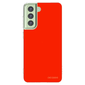 Picasee átlátszó szilikon tok az alábbi mobiltelefonokra Samsung Galaxy S21 FE 5G - Maranello Red