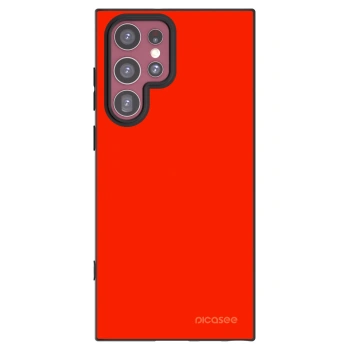 Picasee fekete szilikon tok az alábbi mobiltelefonokra Samsung Galaxy S22 Ultra 5G - Maranello Red