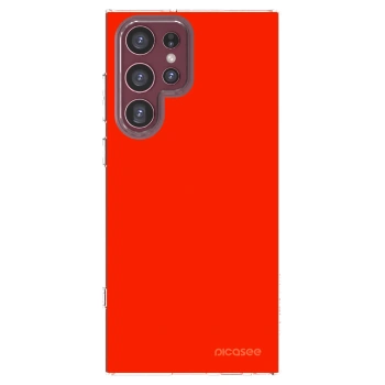 Picasee átlátszó szilikon tok az alábbi mobiltelefonokra Samsung Galaxy S22 Ultra 5G - Maranello Red