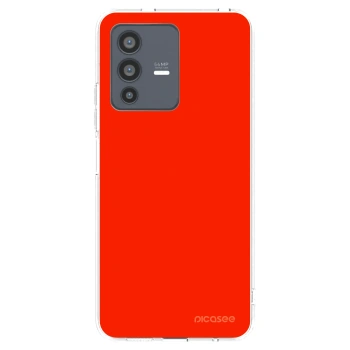 Picasee átlátszó szilikon tok az alábbi mobiltelefonokra Vivo V23 5G - Maranello Red