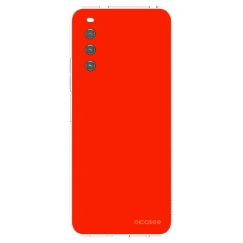 Picasee átlátszó szilikon tok az alábbi mobiltelefonokra Sony Xperia 10 IV 5G - Maranello Red