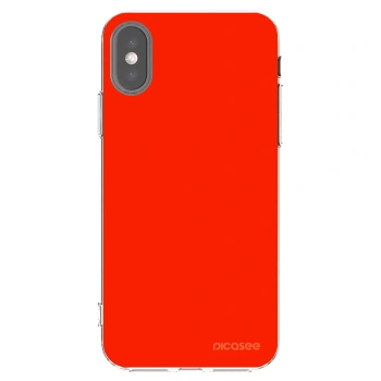 Picasee átlátszó szilikon tok az alábbi mobiltelefonokra Apple iPhone X/XS - Maranello Red