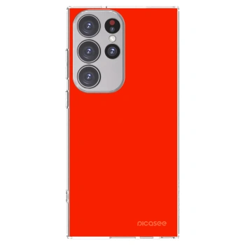 Picasee átlátszó szilikon tok az alábbi mobiltelefonokra Samsung Galaxy S23 Ultra 5G - Maranello Red