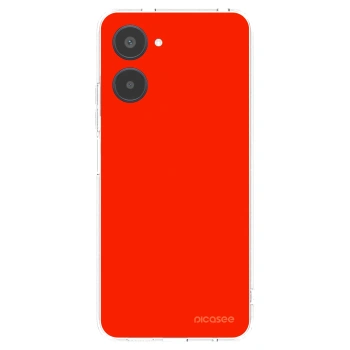 Picasee átlátszó szilikon tok az alábbi mobiltelefonokra Realme 10 4G - Maranello Red