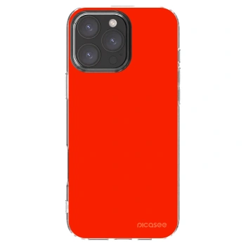Picasee átlátszó szilikon tok az alábbi mobiltelefonokra Apple iPhone 16 Pro Max - Maranello Red