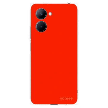 Picasee átlátszó szilikon tok az alábbi mobiltelefonokra Realme C33 (2023) - Maranello Red