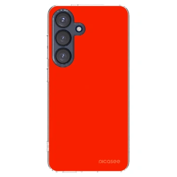 Picasee átlátszó szilikon tok az alábbi mobiltelefonokra Samsung Galaxy S25 5G - Maranello Red