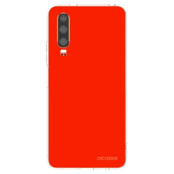Picasee átlátszó szilikon tok az alábbi mobiltelefonokra Huawei P30 - Maranello Red